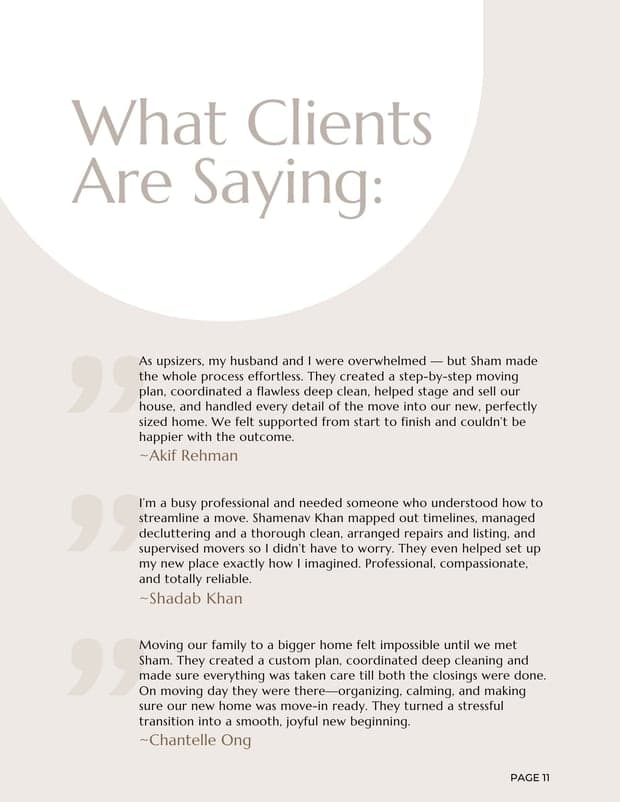 Page 11 of the HomeBoost Method Guide: What clients are saying