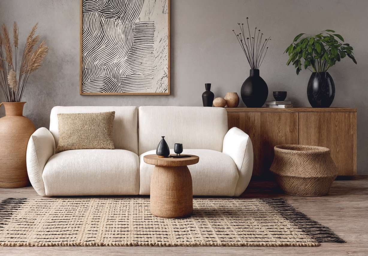 A bright, open living room with room to move